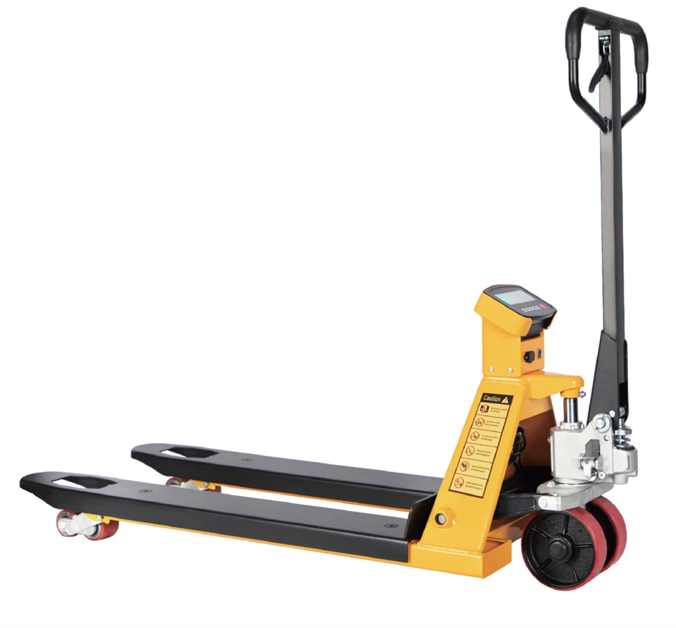 Handpallbil med vägningsskala